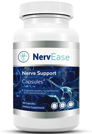 NervEase nerve support supplement bottle shown by the seller