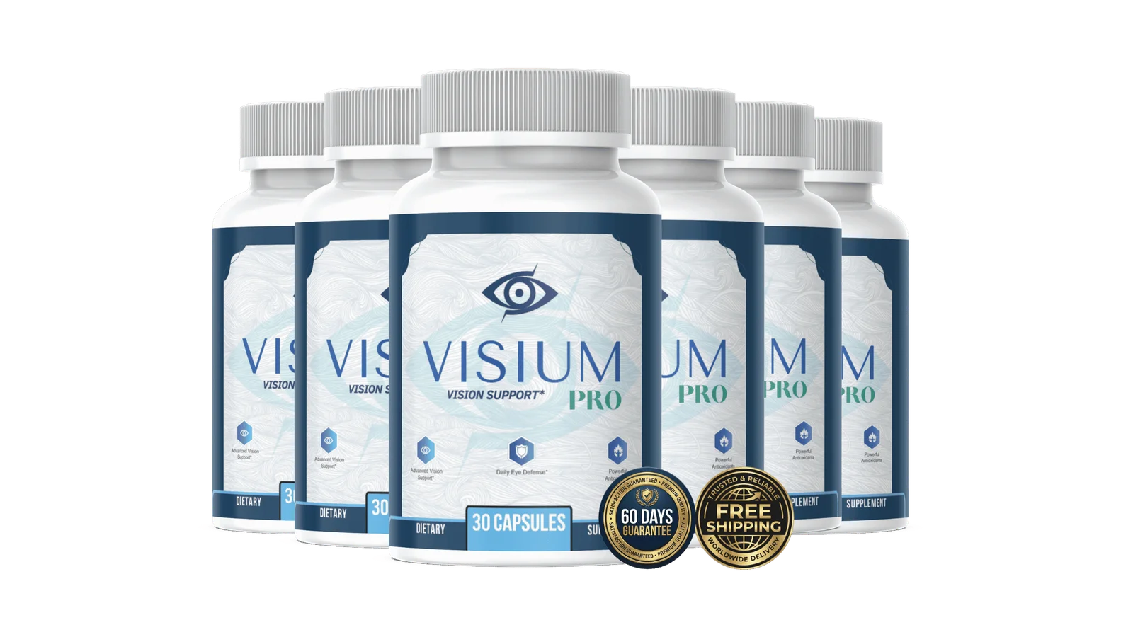 Six bottles of Visium Pro shown by the seller